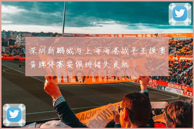 深圳新鹏城与上海海港战平王振澳黄牌停赛安佩姆错失良机